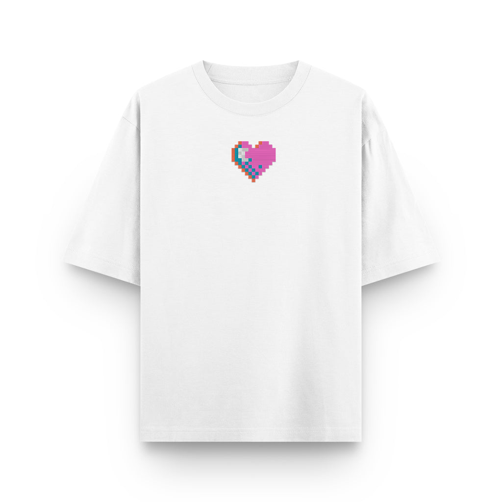 Pixel heart Oversized Tee