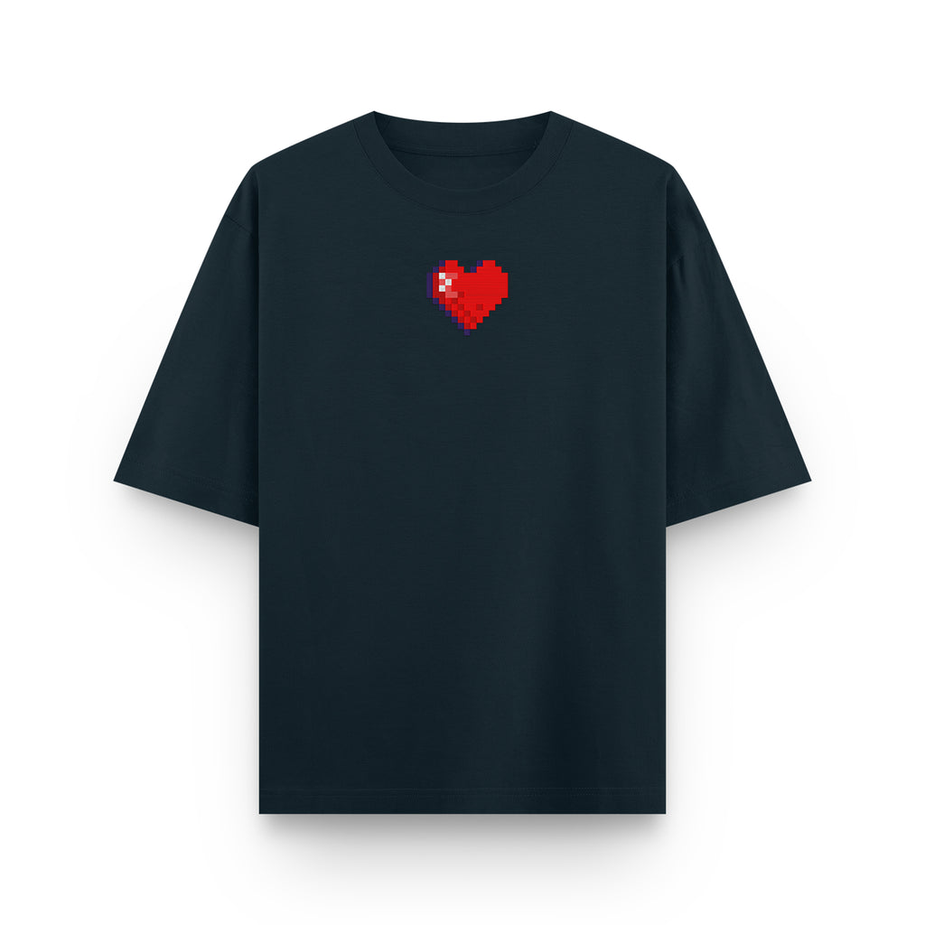 Pixel heart Oversized Tee